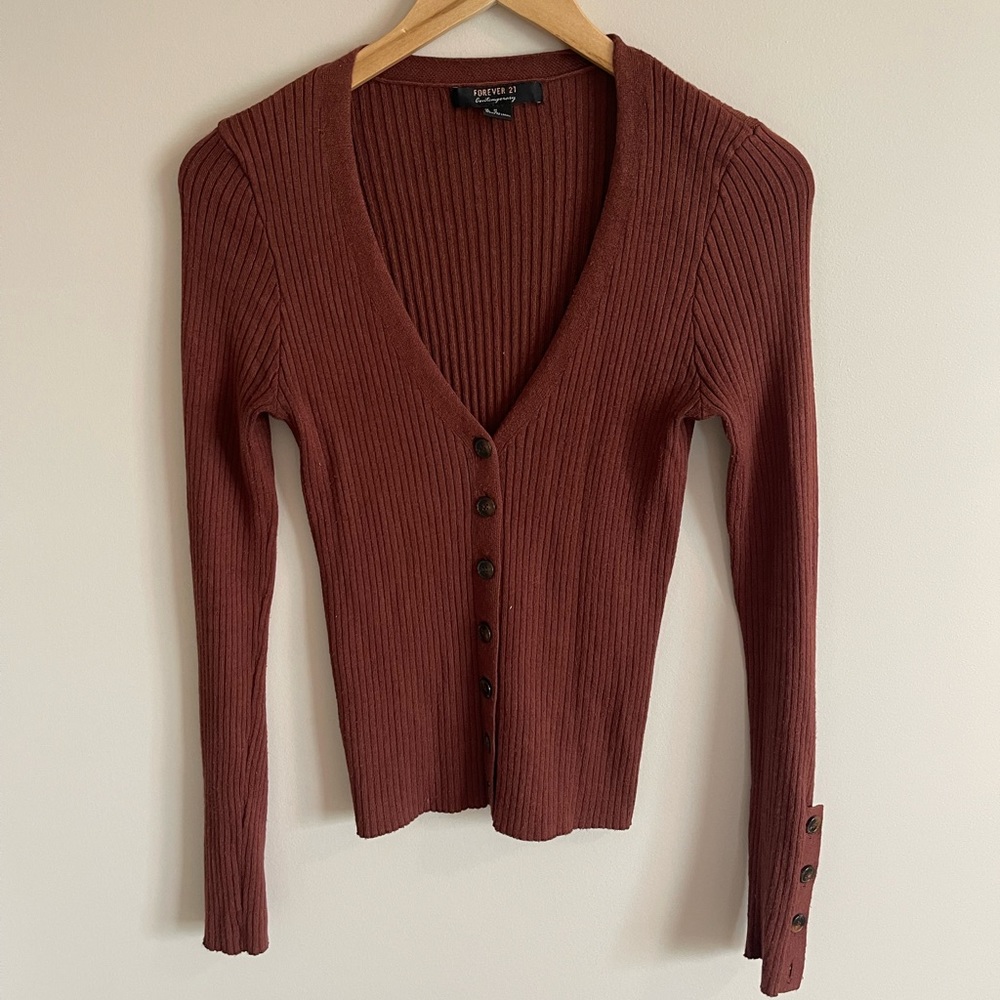 Front button sweater